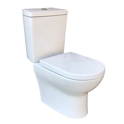 Ceramic P trap washdown 2 piece toilet S-trap siphon rimless two piece toilet