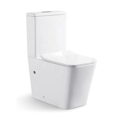 Toilet Manufacturer P-trap Floor Mounted Rimless Two Piece Australian Round Shape Toilet