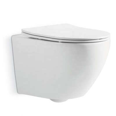 European rimless wall hung toilet CE certificated wc toilet